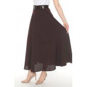 SORALLİNE KADIN KLOŞ ETEK BAHARLIK 779 ETAMİN KAHVE - 2