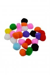 Puti Karışık Renkli Pompom 4469 - 2