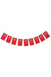 Buket Bayrakçılık Buket İpli Bayrak Büyük 50li 1 Paket 12cm X 19cm - 1
