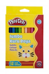Play Doh Jumbo Kuru Boya 12 Renk - 1