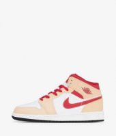 Nike Air Jordan 1 Mid Light Curry Cardinal (GS) - 1
