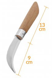 10 Adet Bayram Aşı Bıçağı Ahşap Saplı Bağ Budama Bıçağı Paslanmaz Ceviz Aşı Ekipmanı 22Cm No:3 - 5