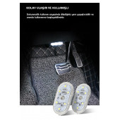 Dokunmatik Sensörlü Mini 6 Led Lamba Usb Şarj Edilebilir Mıknatıslı Beyaz Renk 6LED AA172 (DK-10) - 3