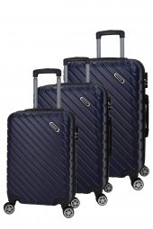 Elatae 3lü Valiz Seti Lacivert Pro Abs 1001 - 1