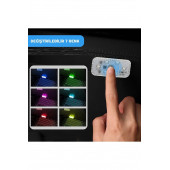 Araç Içi Dokunmatik Sensörlü Mini Led Lamba Beyaz 9 Işık Renkli  AA173 (DK-11) - 1