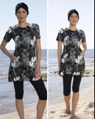 Estiva 23807 Siyah Kısa Kol  Yarı Kapalı Mayo thumbnail 1