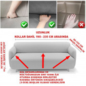 Bumedo Bal Peteği Spandex Kumaş Likralı Lastikli Kanepe Koltuk Kılıfı Takımı 3311 Maksi Takım - 12