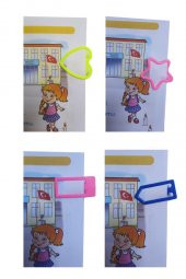 Plastik Ataş Orta Boy 4 cm 15 li 1 Paket Plastik Ataç Kalp Yıldız Dikdörtgen Şekilli Ataç 1 Paket - 2