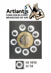 Oynar Göz Seti Siyah 8 mm 10 mm 12 mm 150 li 1 Paket Oynayan Göz Karışık Hobi Tasarım Anasınıfı Kreş Etkinlik Elişi - 6