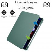 Peeq Apple iPad Air 10.9 2020 (4.Nesil) Kılıf  Termik Kalem Bölmeli Dönebilen Standlı Kılıf - 2