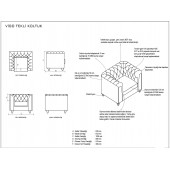 Turkea Vigo Chester Tekli Ofis Kanepesi Ofis Koltuğu Berjeri - 3