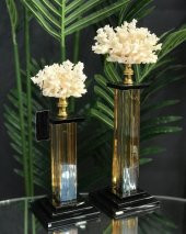 Crearthome Kristal Sütunlu Mercan Obje Küçük Boy BAL SZR-93-BAL - 2