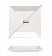 Güral Porselen 34cm Düz Tabak Krem GBSMER34DU - 3