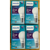 4 ADET PHILIPS LED AMPUL PHİLİPS BEYAZ IŞIK 8W 60W 806 LUMEN - 1