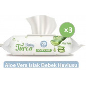Baby Turco Softcare Aloe Vera 90 Yaprak 3'lü Paket Islak Bebek Havlusu - 1