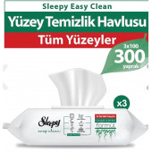 Sleepy Easy Clean Yüzey Temizlik Havlusu 100 Yaprak 3'lü - 1