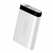 Sbs İntelligent Fast Charge 10.000mAh 2xUsbA + Type-C Çıkışlı Led Göstergeli 2M Type-C to Type-C Kablolu Powerbank Beyaz - 2