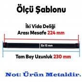 Mobilya Mutfak Banyo Dolabı Çekmece Dolap Kapak Kulpu Kulbu Siyah 224 mm Metal Kulp - 2