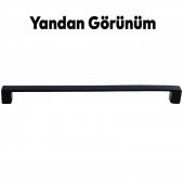 Mobilya Mutfak Banyo Dolabı Çekmece Dolap Kapak Kulpu Kulbu Siyah 224 mm Metal Kulp - 5