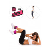 Spor Byfit 1.5 Kg x 2 Adet Pembe El veya Ayak Bileği Ağırlığı  Atlama ipi HEDİYELİ - 1