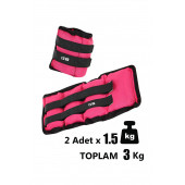 Spor Byfit 1.5 Kg x 2 Adet Pembe El veya Ayak Bileği Ağırlığı  Atlama ipi HEDİYELİ - 2