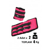 Spor Byfit 2 Kg x 2 Adet Pembe El veya Ayak Bileği Ağırlığı  Atlama ipi HEDİYELİ - 2