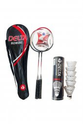 Delta 2 Adet Badminton Raketi 6 Adet Badminton Topu Seti - 1