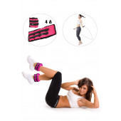 Spor Byfit 4 Kg x 2 Adet Pembe El veya Ayak Bileği Ağırlığı  Atlama ipi HEDİYELİ - 1