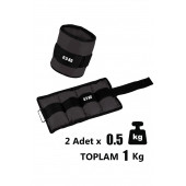 Spor Byfit 0.5 Kg x 2 Adet Siyah El veya Ayak Bileği Ağırlığı  Atlama ipi HEDİYELİ - 2