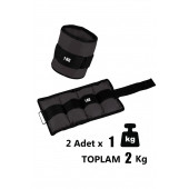 Spor Byfit 1 Kg x 2 Adet Siyah El veya Ayak Bileği Ağırlığı  Atlama ipi HEDİYELİ - 2