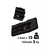 Spor Byfit 1.5 Kg x 2 Adet Siyah El veya Ayak Bileği Ağırlığı  Atlama ipi HEDİYELİ - 2
