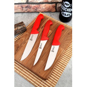 SürLaz Kurban Bıçak Seti Et Bıçakları Kasap Bıçakları 3 Parça Keskin Bıçak Seti thumbnail 1