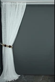 İMZA MODEL KIRIK BEYAZ RENK TEK KANAT Hazır dikilmiş Pileli Fon Perde 300*260 cm thumbnail 7