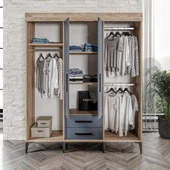 Afilli İzmir Çocuk Odası Takımı Tamamı Mdf Antrasit Ve Flora - 3