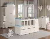Afilli BBY 950 Büyüyebilen 3 Kapılı Bebek Odası Takımı Mavi - 1
