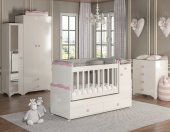 Afilli BBY 950 Büyüyebilen 3 Kapılı Bebek Odası Takımı Pembe - 1