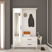 Afilli Oslo Aynalı Portmanto Vestiyer (Tamamı Mdf ) 7 Yıl Garantili - 2