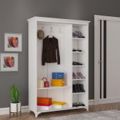 Afilli Tamamı Mdf Lisa Aynalı Ve Sürgülü Portmanto - 3