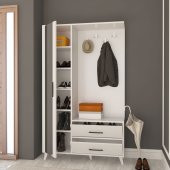 Afilli Oslo Aynalı Portmanto Vestiyer (Tamamı Mdf ) 7 Yıl Garantili - 3