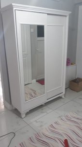 Afilli Tamamı Mdf Lisa Aynalı Ve Sürgülü Portmanto - 4
