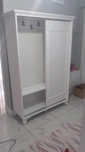 Afilli Tamamı Mdf Lisa Aynalı Ve Sürgülü Portmanto - 5