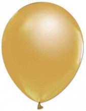 BALON METALİK DÜZ 5 İNC ALTIN 100 ADET - 1