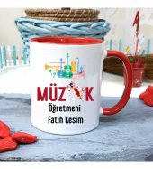 Müzik Öğretmenine Özel Öğretmenler Günü Hediyesi Kişiye Özel Kupa Bardak - 1