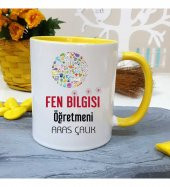 Fen Bilgisi Öğretmenine Özel Öğretmenler Günü Hediyesi Kişiye Özel Kupa Bardak - 1