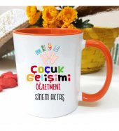 Çocuk Gelişimi Öğretmenine Özel Öğretmenler Günü Hediyesi Kişiye Özel Kupa Bardak - 1