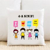 I Love You Kişiye Özel Yastık Kılıfı Pi47 - 1