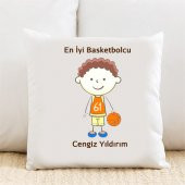 En İyi Basketbolcu Kişiye Özel Yastık Kılıfı Pi72 - 1