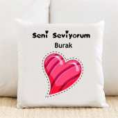 Seni Seviyorum Kişiye Özel Yastık Kılıfı Pi123 - 1