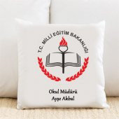 Okul Müdürü Kişiye Özel Yastık Kılıfı Pi184 - 1