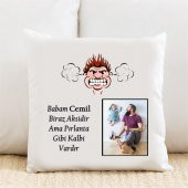 Sinirli Babam Kişiye Özel Yastık Kılıfı Pi246 - 1